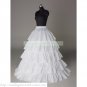 Free Shipping Bridal Accessories-White 5 Layers No Organza Petticoat Crinoline Underskirt PC10