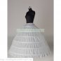 Free Shipping Bridal Accessories-White 6 Hoops No Organza Petticoat Crinoline Underskirt PC11