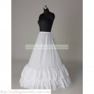 Free Shipping Bridal Accessories-White 1 Hoops No Organza Petticoat Crinoline Underskirt PC12