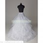 Free Shipping Bridal Accessories-White 3 Hoops Trailing Petticoat Crinoline Underskirt PC17