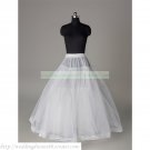 Free Shipping Bridal Accessories-White No Hoops Organza Petticoat Crinoline Underskirt PC19