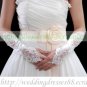 Bridal Accessories-White or Ivory Lace Beaed Wedding Gloves G01