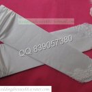 Bridal Accessories-White or Ivory Satin Beaded Wedding Gloves G07