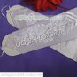 Bridal Accessories-White or Ivory Satin Lace Beaded Wedding Gloves G08