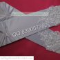 Bridal Accessories-White or Ivory Satin Lace Beaded Wedding Gloves G10
