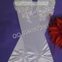 Bridal Accessories-White or Ivory Satin Lace Beaded Wedding Gloves G10