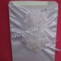 Bridal Accessories-White or Ivory Satin Two Small Flowers Wedding Gloves G11
