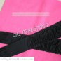 Bridal Accessories-Long Black Satin Ruffled Finger Wedding Gloves G16