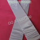 Bridal Accessories-Long White or Ivory Satin Ruffled Lace Beaded No Finger Wedding Gloves G18