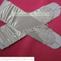 Bridal Accessories-White or Ivory Satin Ruffled Lace Beaded No Finger Wedding Gloves G20