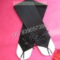 Bridal Accessories-Black Satin No Finger Wedding Gloves G23