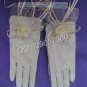 Bridal Accessories-Short White or Ivory Lace Finger Wedding Gloves G26