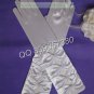 Bridal Accessories-White or Ivory Satin Four Bowknots Finger one Small Flower Wedding Gloves G24