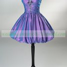 2012 Halter Blue Red Taffeta Ruffled Cocktail Dress Homecoming Dress Graduation Dress HS020