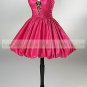 2012 Halter Blue Red Taffeta Ruffled Cocktail Dress Homecoming Dress Graduation Dress HS020