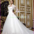 Free Shipping  Strapless White Organza Bridal Gown Applique Beaded Wedding Dress With Jacket L03