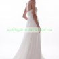 Free Shipping Strapless White Chiffon Bridal Gown Empire Maternity Flower Beaded Wedding Dress