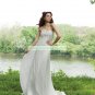 Free Shipping Strapless White Chiffon Lace Bridal Gown Empire Maternity Wedding Dress H004