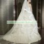Free Shipping One Shoulder White Satin Bridal Gown Ruffled A-line Wedding Dress Ceilan