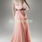 Free Shipping One Shoulder Pink Chiffon Party Dress Prom Dress Pleated Bridesmaid Dress