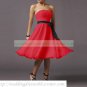 Free Shipping Strapless White Yellow Pink Chiffon Ruffled Bridesmiad Dress Cocktail Dress