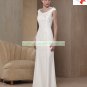 Free Shipping Hot Sale Cap Sleeves White Chiffon Embroider Beaded the Mother of Bridal Dress 1(28)