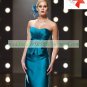 Free Shipping 2012 3/4 Sleeves Jacket Blue Satin Ruffled Beaded the Mother of Bridal Dress 1(22)