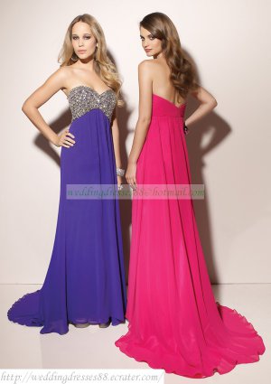 Free Shipping Strapless Purple Red Chiffon Ruffled Beaded Empire Maternity Evening Dress Party Dress