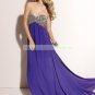 Free Shipping Strapless Purple Red Chiffon Ruffled Beaded Empire Maternity Evening Dress Party Dress