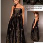 Strapless Black Taffeta Empire Maternity Bridal Dress Applique Peacock Feather Wedding Dress