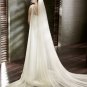 One Shoulder White Chiffon Empire Maternity Bridal Dress Ruffled Beaded Wedding Dress Bridal Gown