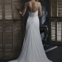 2012 Free Shipping Strapless White Chiffon Empire Maternity Ruffled Beaded Wedding Dress H068