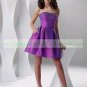 2012 Hot Sale Strapless Purple Taffeta Beaded Cocktail Dress Homecoming Dress Graduation Dress C001