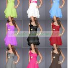 Hot Sale One Shoulder Yellow Chiffon Beaded Cocktail Dress Homecoming Dress Graduation Dress C006