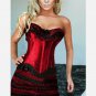 Lacework Sexy Lingerie Floral Brocade Overbust Corset Sweetheart with Lace Up Back Underwear