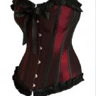 Sexy Lingerie Floral Brocade Overbust Corset Sweetheart with Lace Up Back  Bodysuits S12