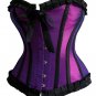 Sexy Lingerie Floral Brocade Overbust Corset Sweetheart with Lace Up Back Bodysuits S12
