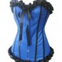 Sexy Lingerie Floral Brocade Overbust Corset Sweetheart with Lace Up Back Bodysuits S12