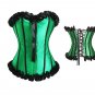 Sexy Lingerie Floral Brocade Overbust Corset Sweetheart with Lace Up Back Bodysuits S12