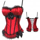 Sexy Lingerie Floral Brocade Overbust Corset Sweetheart with Lace Up Back  Bodysuits S18