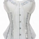 Sexy Lingerie Floral Brocade Overbust Corset Sweetheart with Lace Up Back  Bodysuits S23