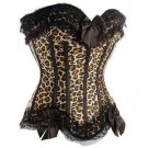 Sexy Lingerie Floral Brocade Overbust Corset Sweetheart with Lace Up Back  Bodysuits S31