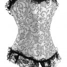 Sexy Lingerie Floral Brocade Overbust Corset Sweetheart with Lace Up Back  Bodysuits S39-28