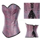 Sexy Lingerie Floral Brocade Overbust Corset Sweetheart with Lace Up Back  Bodysuits S42-2