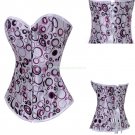 Sexy Lingerie Floral Brocade Overbust Corset Sweetheart with Lace Up Back  Bodysuits S44
