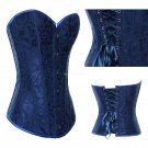 Sexy Lingerie Floral Brocade Overbust Corset Sweetheart with Lace Up Back  Bodysuits S46