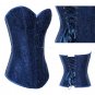 Sexy Lingerie Floral Brocade Overbust Corset Sweetheart with Lace Up Back  Bodysuits S46