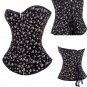 Sexy Lingerie Floral Brocade Overbust Corset Sweetheart with Lace Up Back  Bodysuits S48