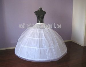 Free Shipping Bridal Underskirt White Wedding Petticoat 4 Hoops Increase Plus Size Crinoline