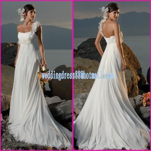 White Tulle Voile Maternity Wedding Dress Strapless Empire Waist Applique Bridal Gown